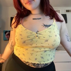 forever 21 pastel floral tank top